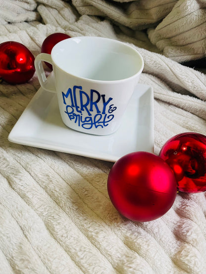 Mugg med fat - bright